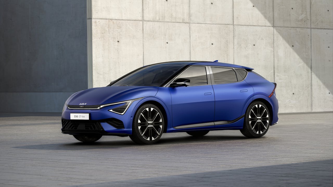 Blue Kia EV6